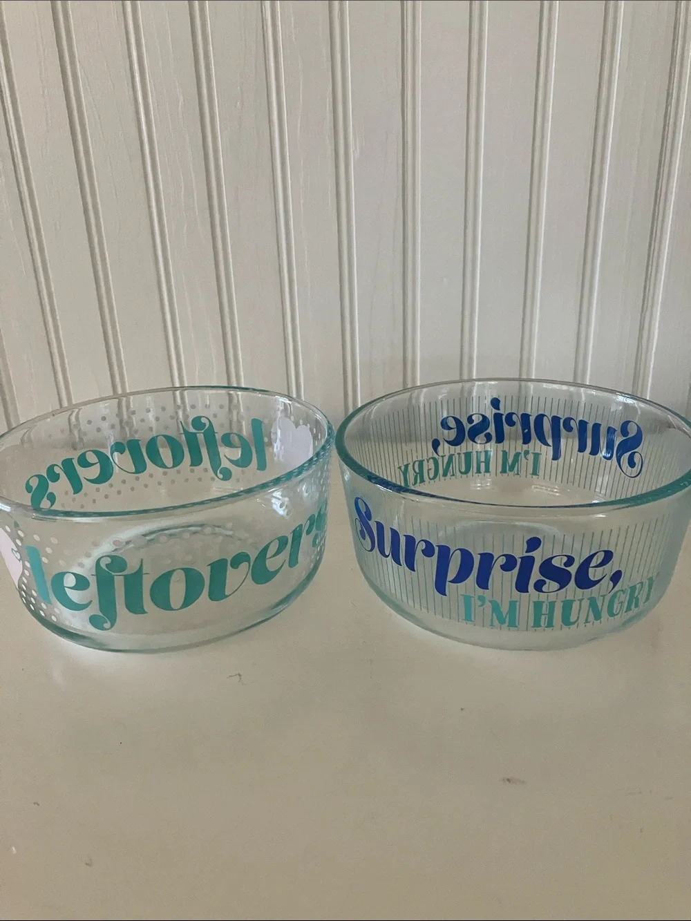 Clear Glass Pyrex Bowls from “Eat My Words” Collection